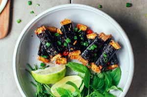 Spicy Seaweed Tofu Rolls vegan gluten free with lemongrass and chili 14