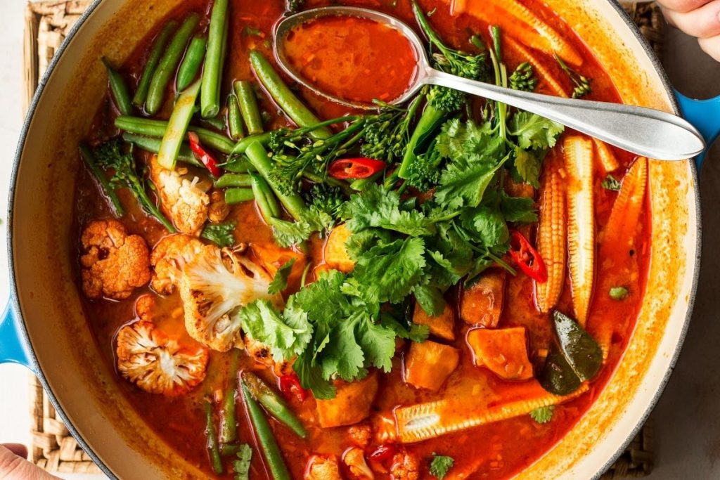 Vegan Thai red curry gaeng daeng