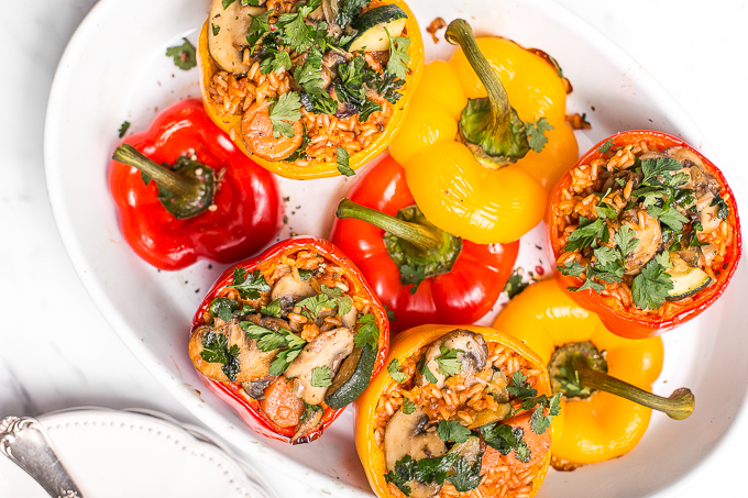 easy vegan stuffed bell peppers 3